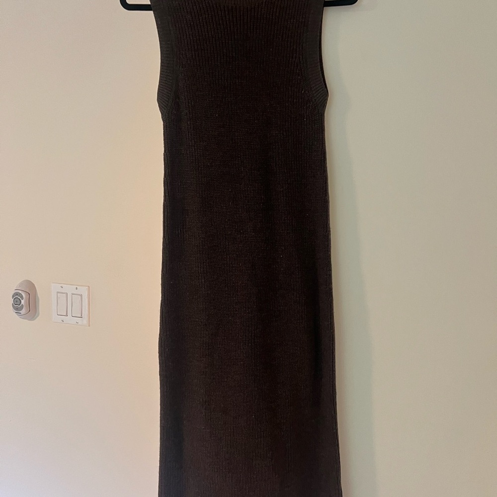 Babaton Brown Knit Sweater Dress Size Small